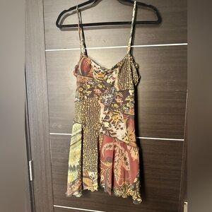 Y2K mini Urban Outfitters Multicolor Patchwork Mini Dress